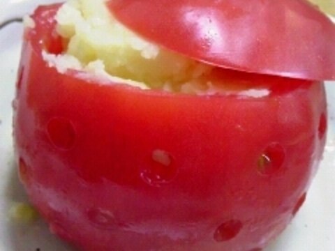 かわいい？トマトの水玉バスケット(飾り切り)